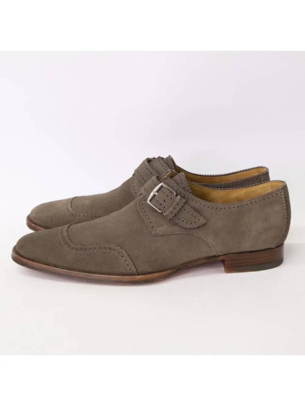 Hermes Suede Monk Strap Shoes